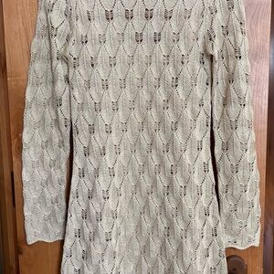 Finders Keepers Gold Long Sleeve Dress